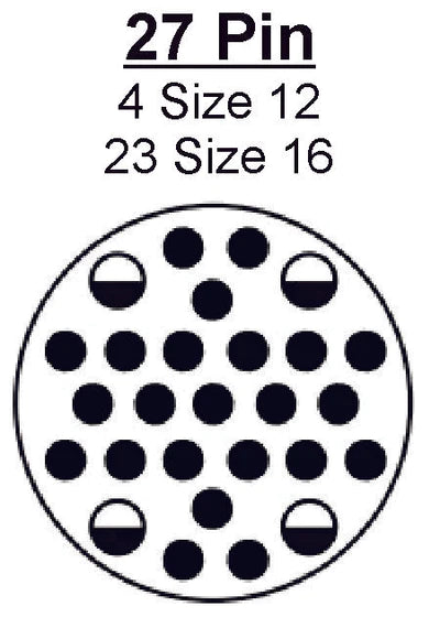 DM-24-27M/F - DM Series Metal Bulkhead Connector Kit, 27 Circuit
