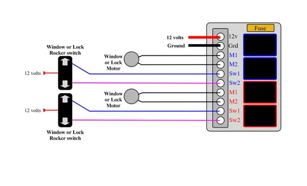 Dual Power Window/Power Door Lock Relay Module